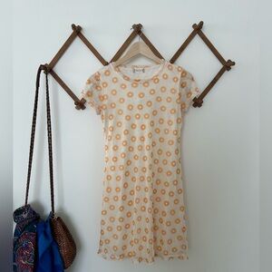 Altar'd State Floral Patterned Top in White and Orange